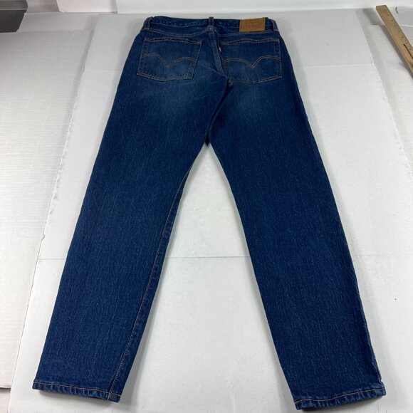 Levi's Jean Women 28x27* Big E Wedgie Skinny Crop Dark Blue Stretch Denim Tag 27 - Picture 9 of 16